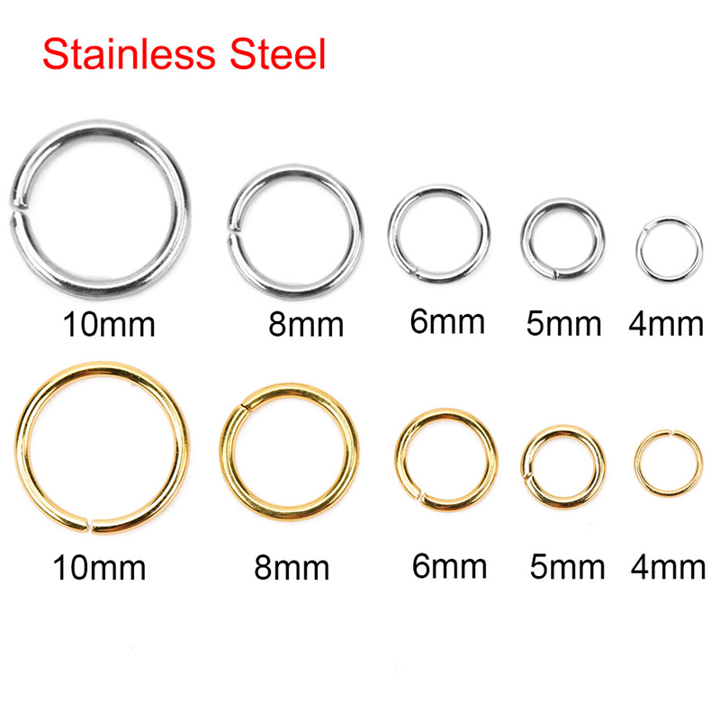 Jump Ring Assorted - 100pcs PVD Never Fade Stainless Steel