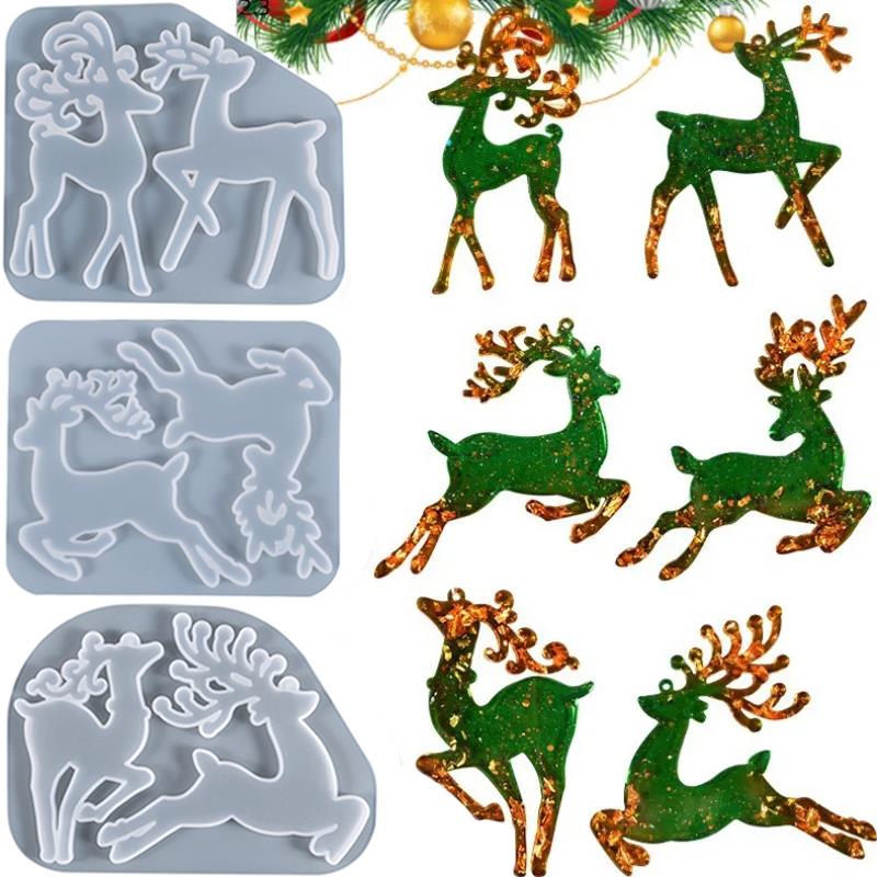 Jewelry Making Tools And Supplies - Christmas Elk Epoxy Resin Mold For