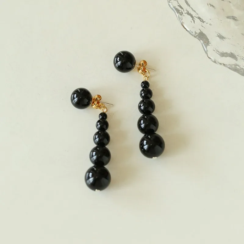 Beading Needle Fine - Europe Fashion Black Red Agate Big