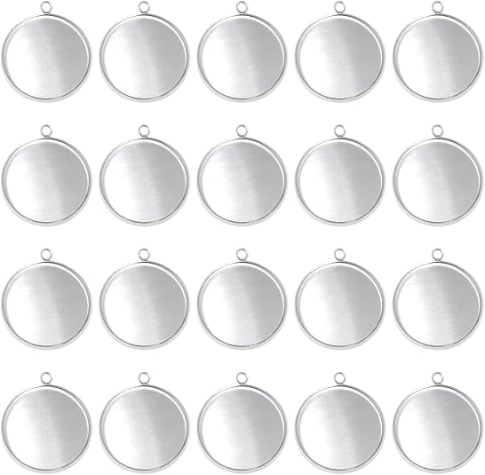 20 Pieces Stainless Steel Roun - đánh giá và giá Pendant Blank Bezel