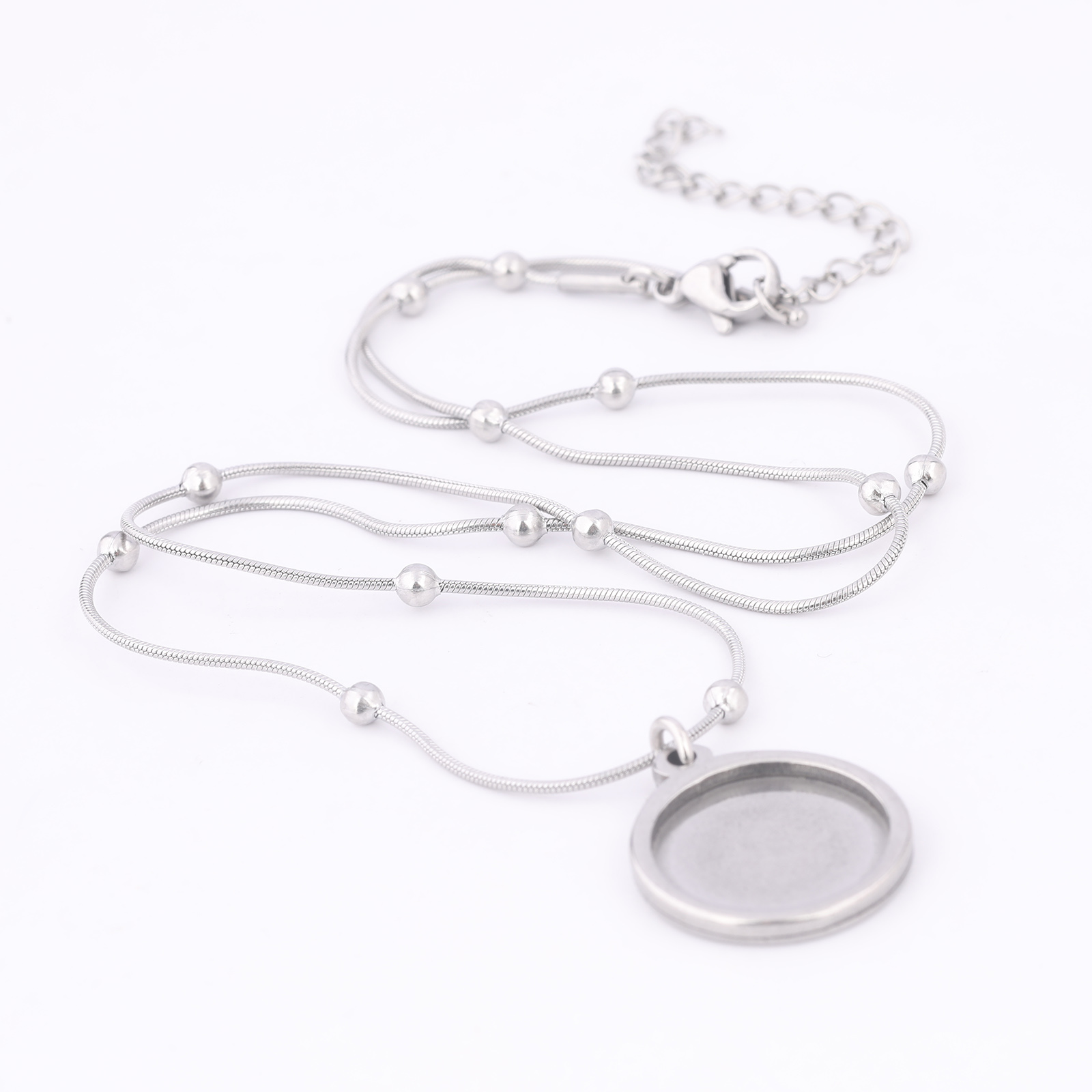 2pcs Stainless Steel Ball Chai - đánh giá và giá Pendant Blank Bezel