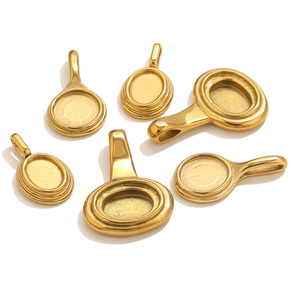 5pcs Stainless Steel Round Ova - đánh giá và giá Pendant Blank Bezel