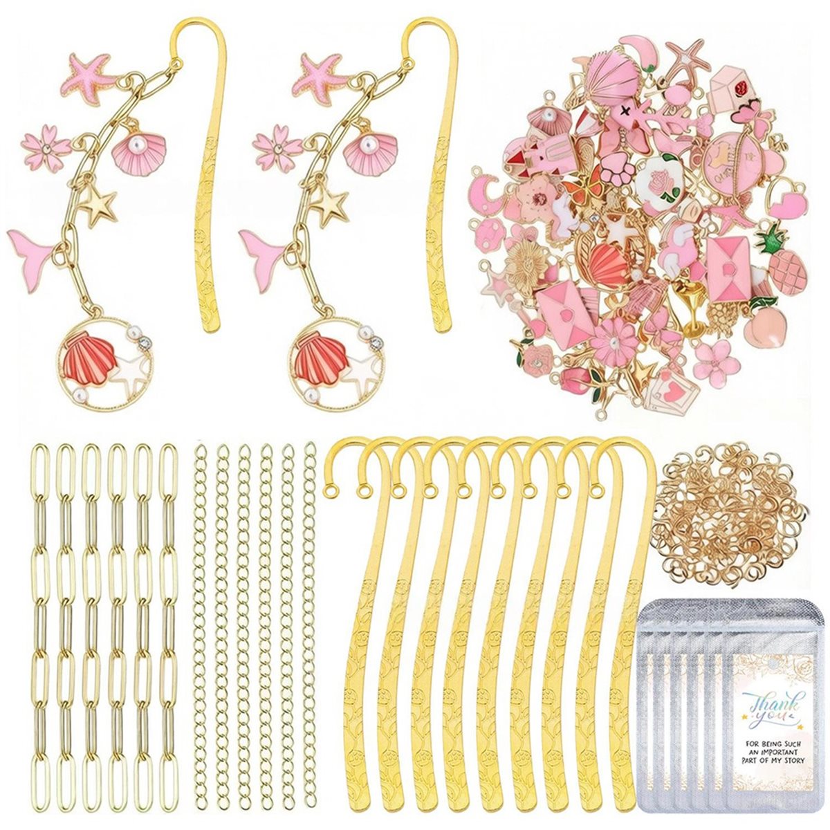 11·11COUPON 164PCS DIY Bookmar - đánh giá và giá Jump Ring Assorted