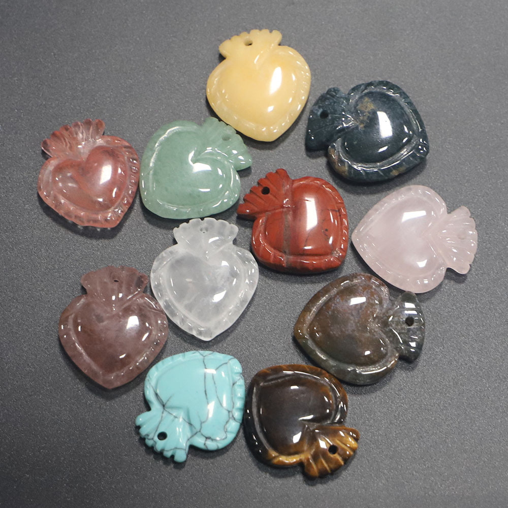 6pcs 30×26mm Carved Heart Ston - đánh giá và giá Jewelry Making Michaels