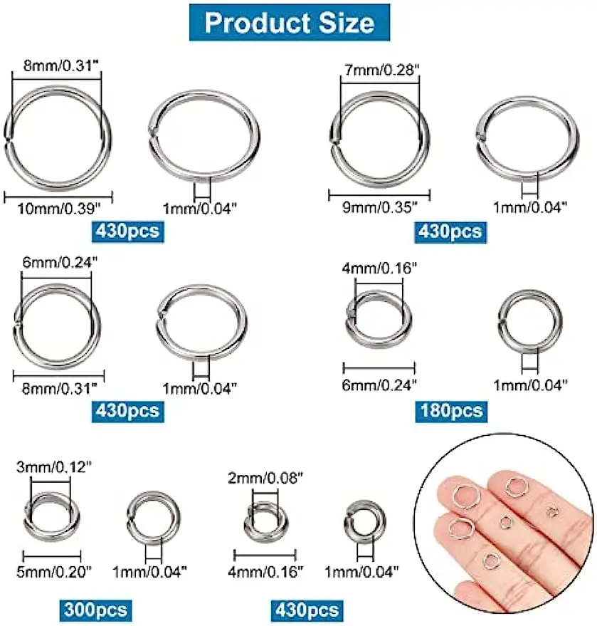304 Stainless Steel Jump Ring  - đánh giá và giá Jump Ring Assorted