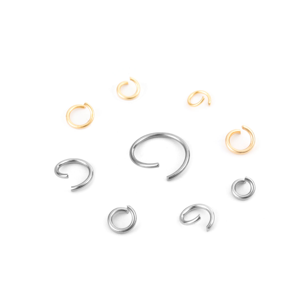 100-200pcs/lot Stainless Steel - đánh giá và giá Jump Ring Assorted