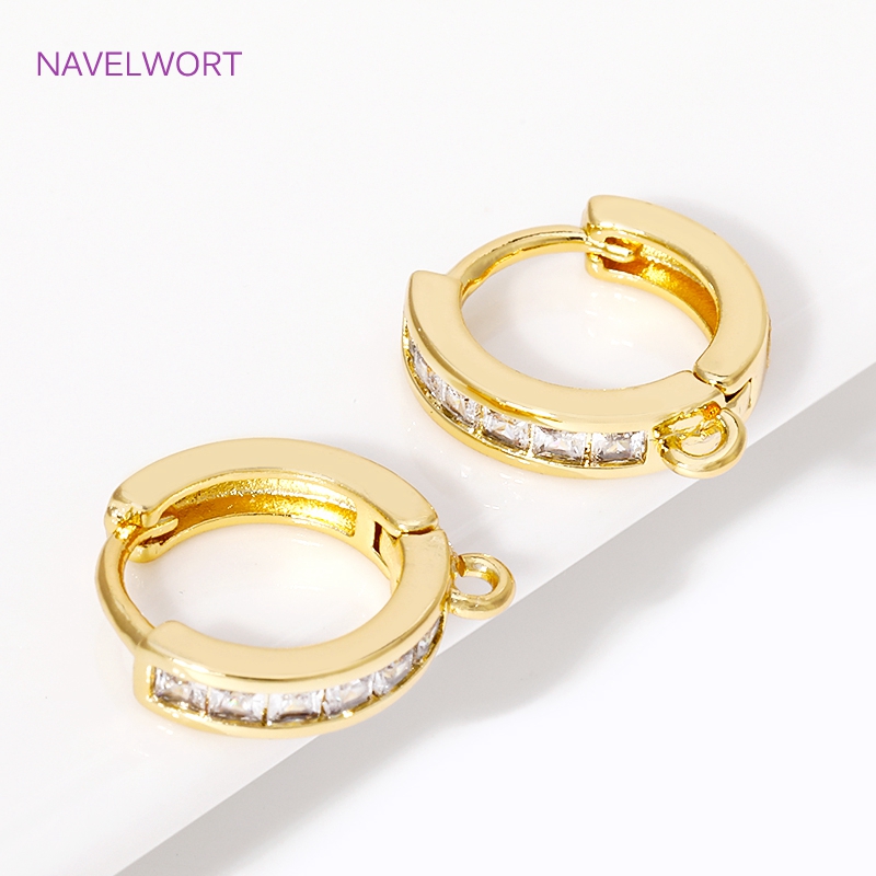18K Gold Plated Inlaid Zircon  - đánh giá và giá Jewelry Making Pieces