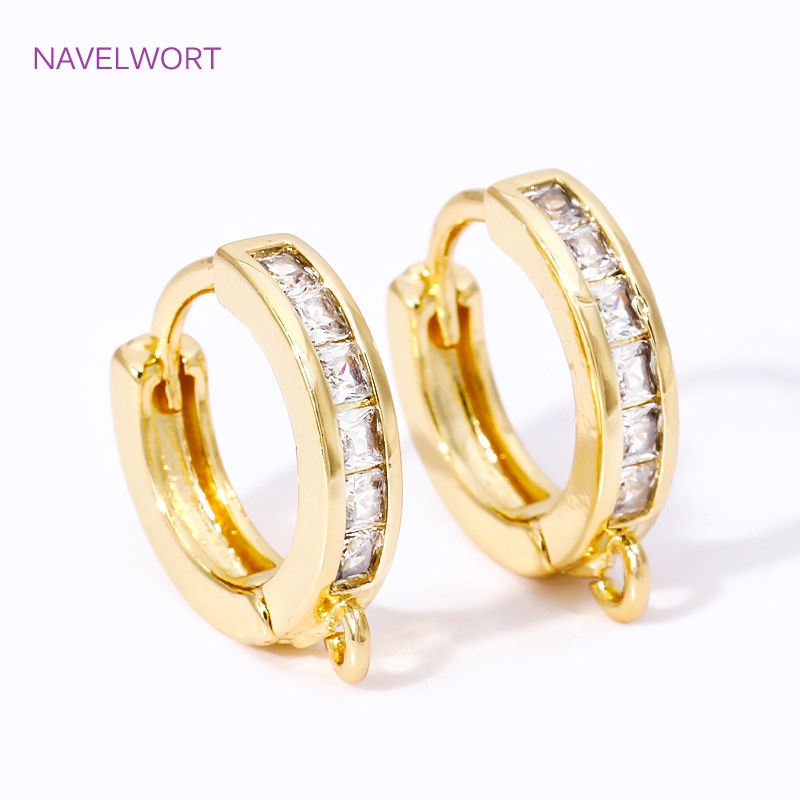 18K Gold Plated Inlaid Zircon  - đánh giá và giá Jewelry Making Pieces
