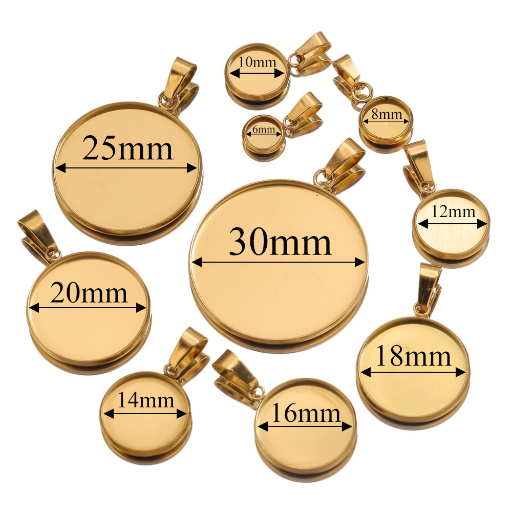 10pcs Stainless Steel Gold Pen - đánh giá và giá Pendant Blank Bezel