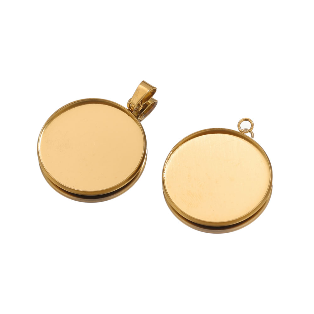 10pcs Stainless Steel Gold Pen - đánh giá và giá Pendant Blank Bezel
