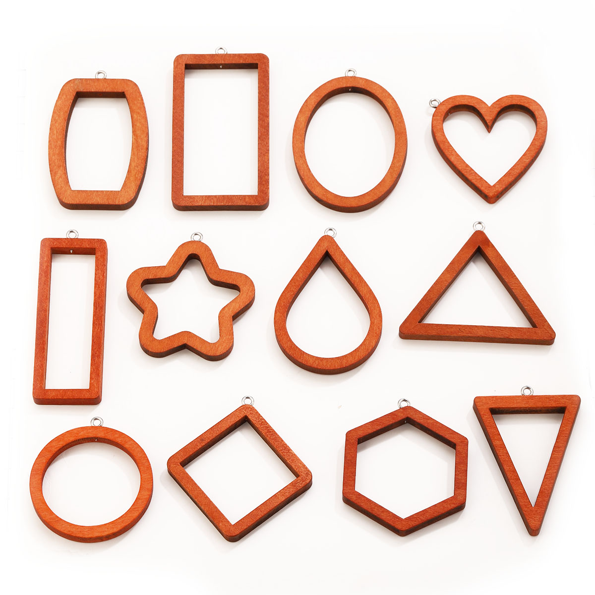 10PCS Triangle Rectangle Wood  - đánh giá và giá Pendant Blank Bezel