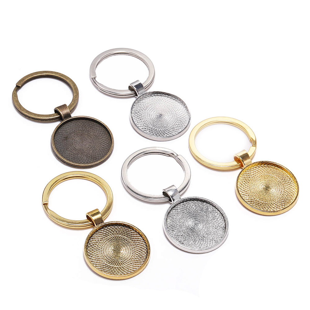 5Pcs/Lot 25mm Keychain With Pe - đánh giá và giá Pendant Blank Bezel