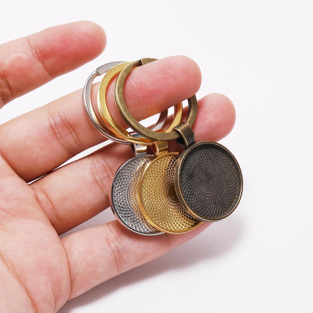 5Pcs/Lot 25mm Keychain With Pe - đánh giá và giá Pendant Blank Bezel