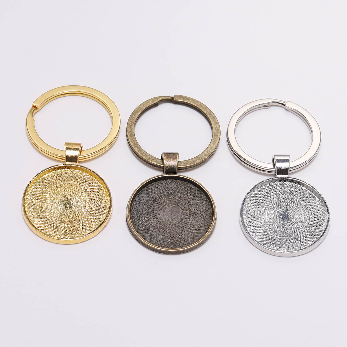 5Pcs/Lot 25mm Keychain With Pe - đánh giá và giá Pendant Blank Bezel
