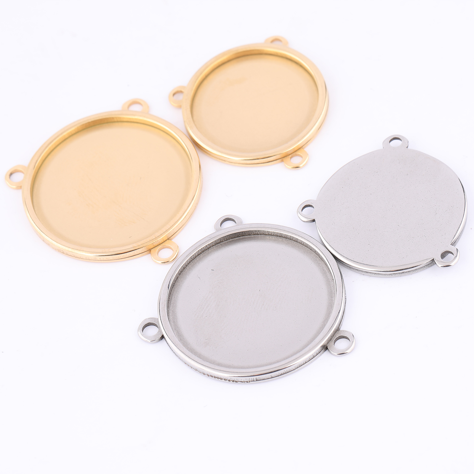 5pcs Stainless Steel Gold Plat - đánh giá và giá Pendant Blank Bezel