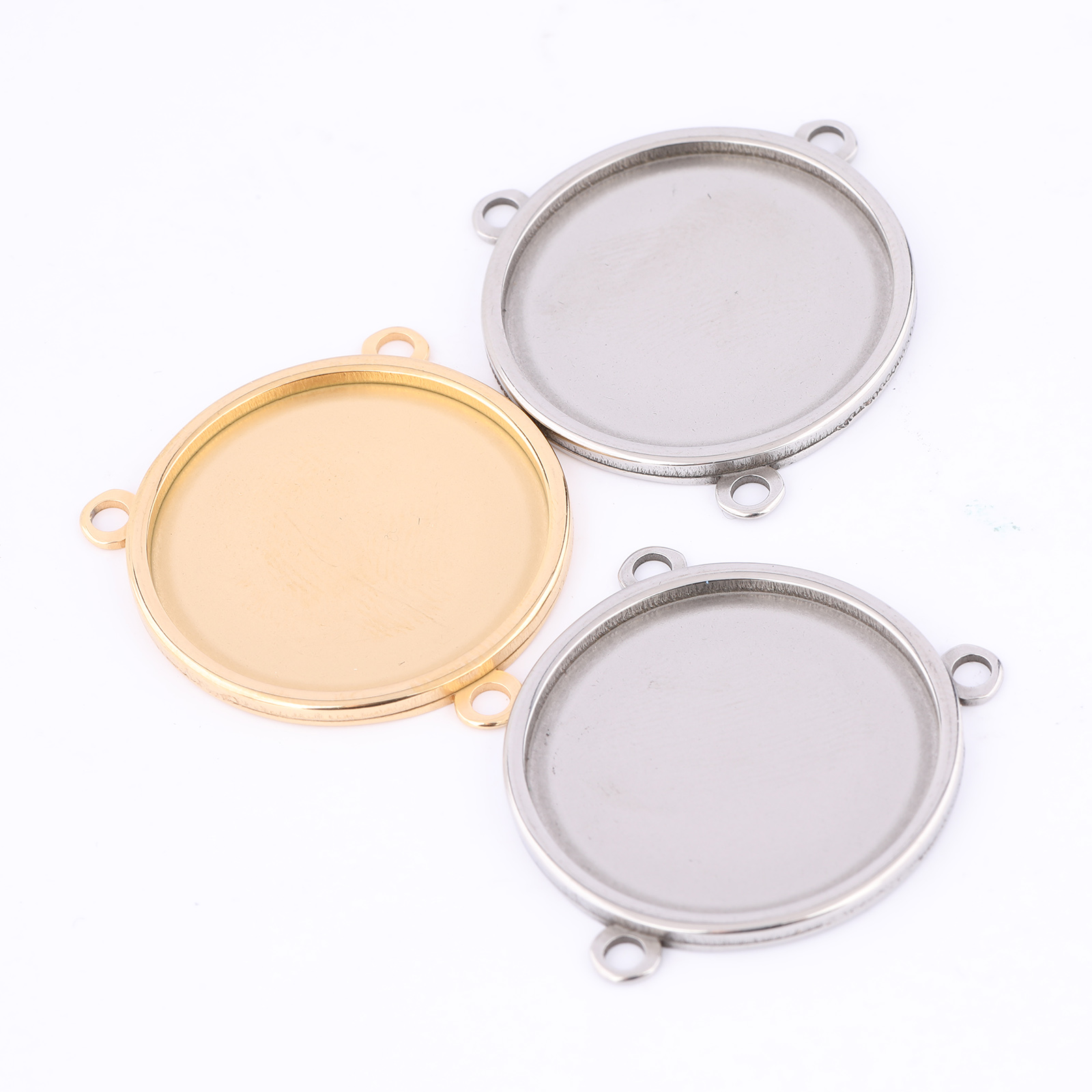 5pcs Stainless Steel Gold Plat - đánh giá và giá Pendant Blank Bezel