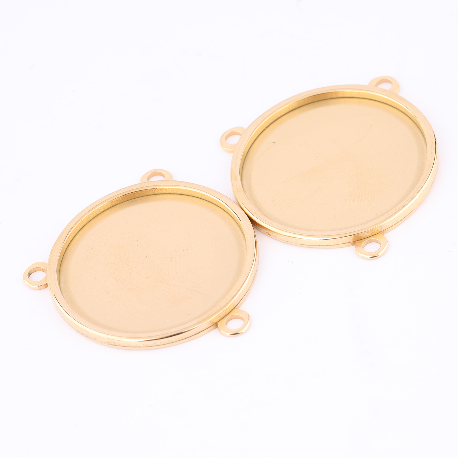 5pcs Stainless Steel Gold Plat - đánh giá và giá Pendant Blank Bezel