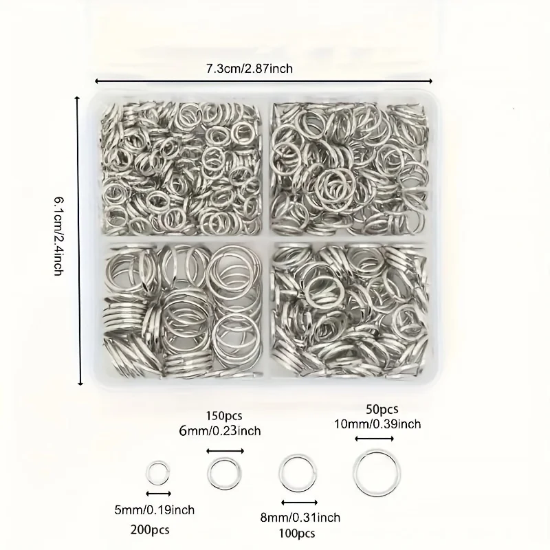 500Pcs Mixed Open Jump Rings S - đánh giá và giá Jump Ring Assorted